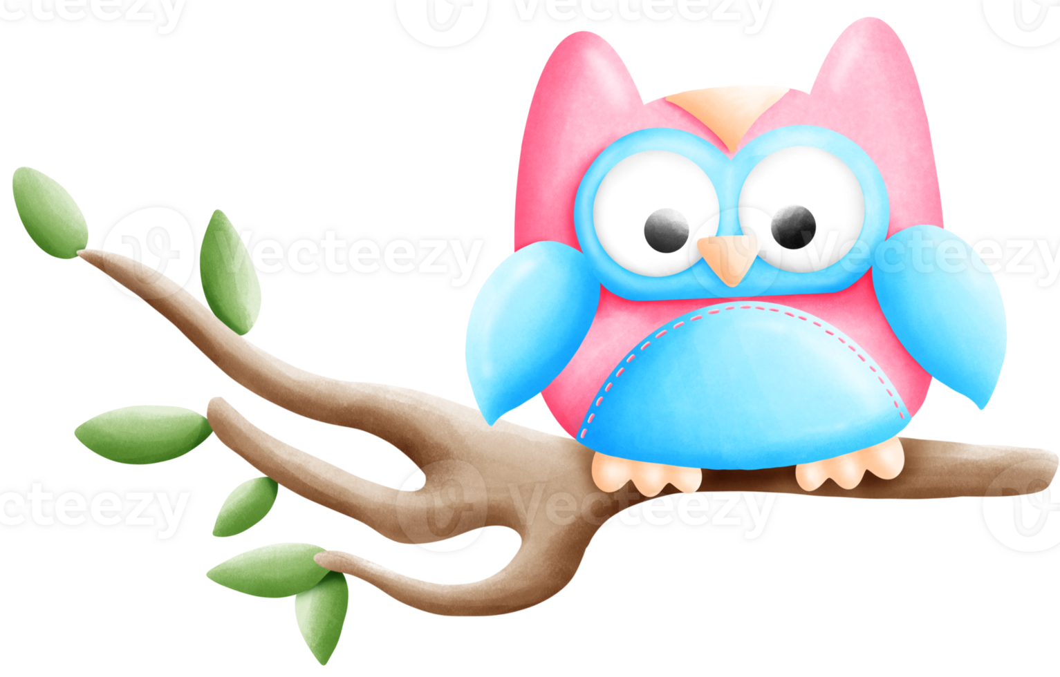 An owl perched on a tree png