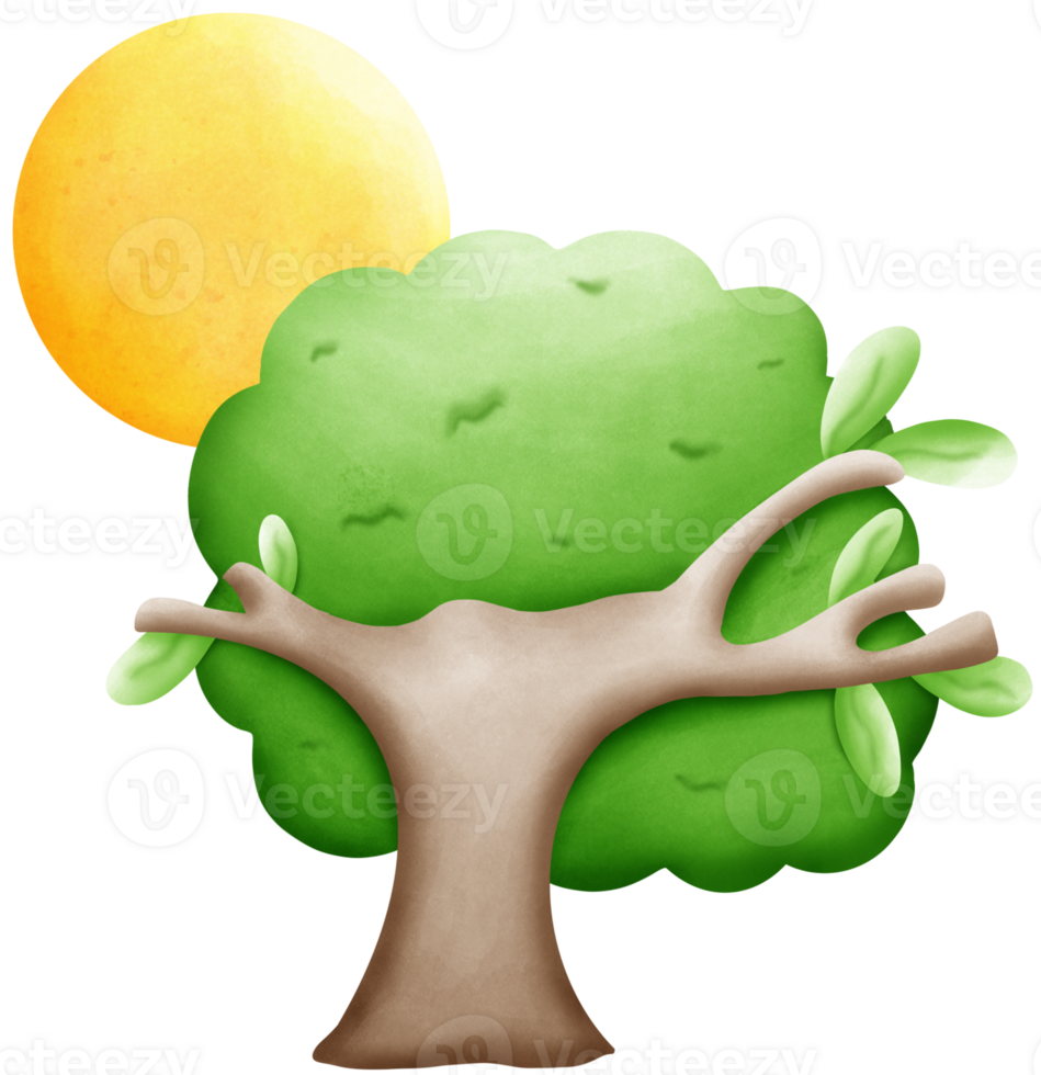 Moon at night with trees png