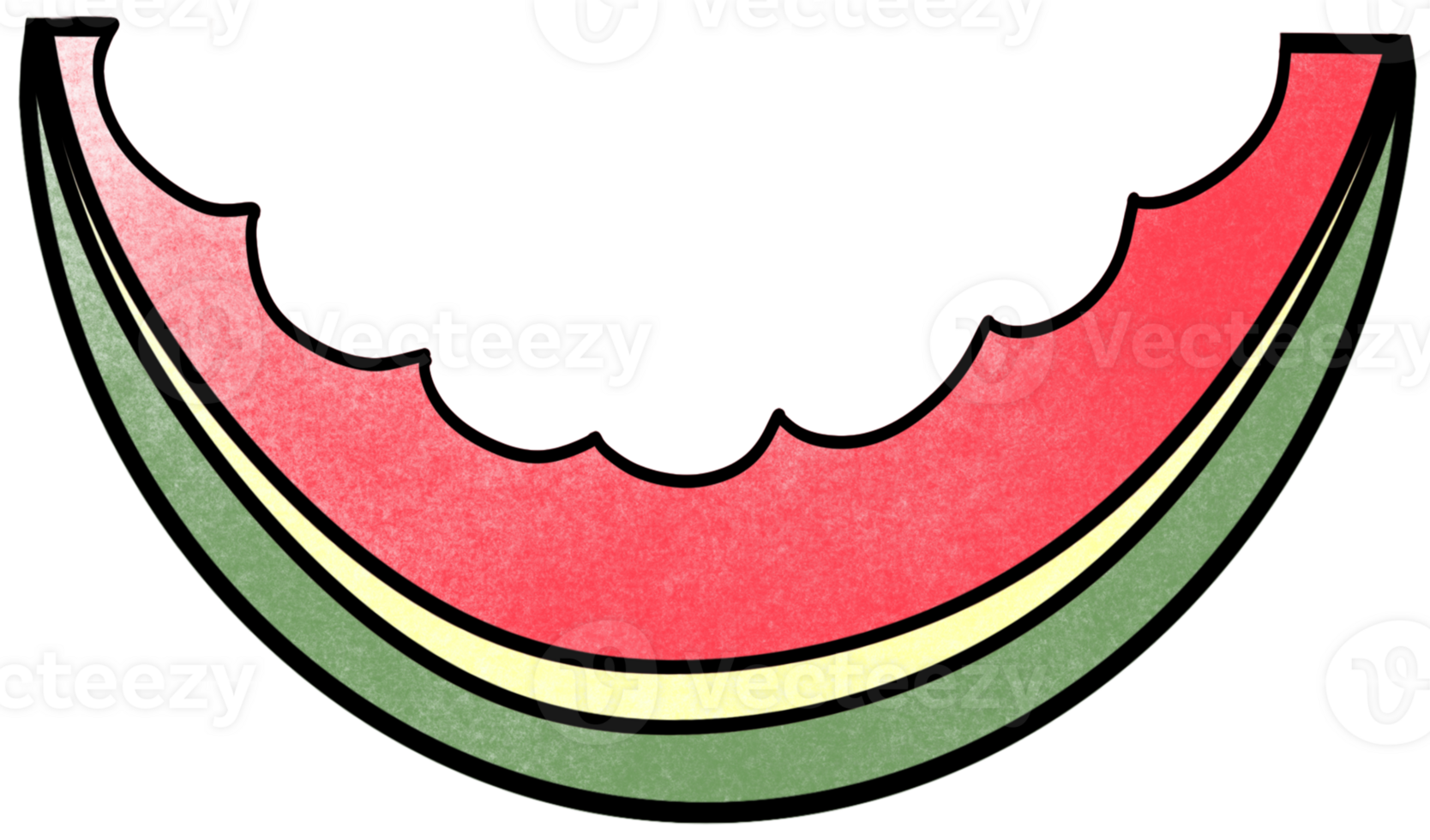 Watermelon slices are bitten. png