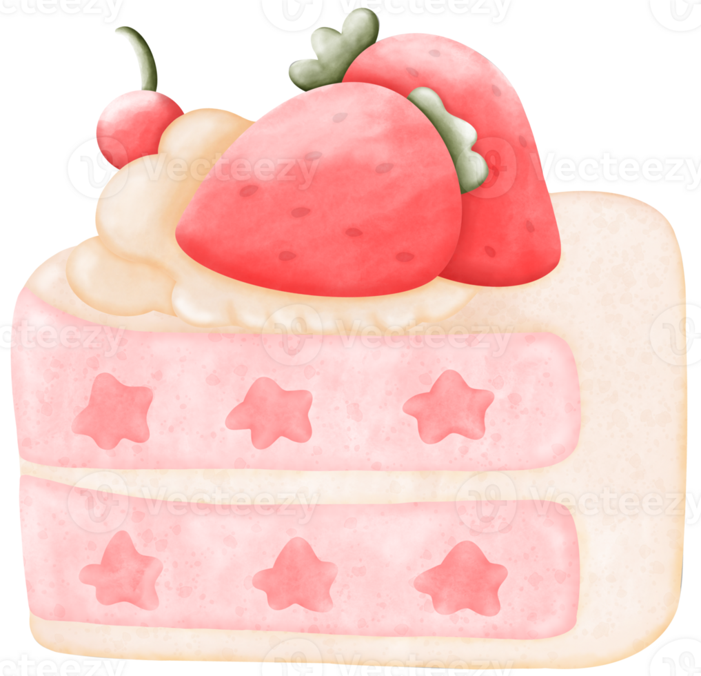 Strawberry Triangle Cake png
