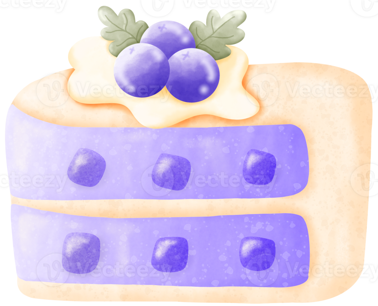Blueberry Triangle Cake png