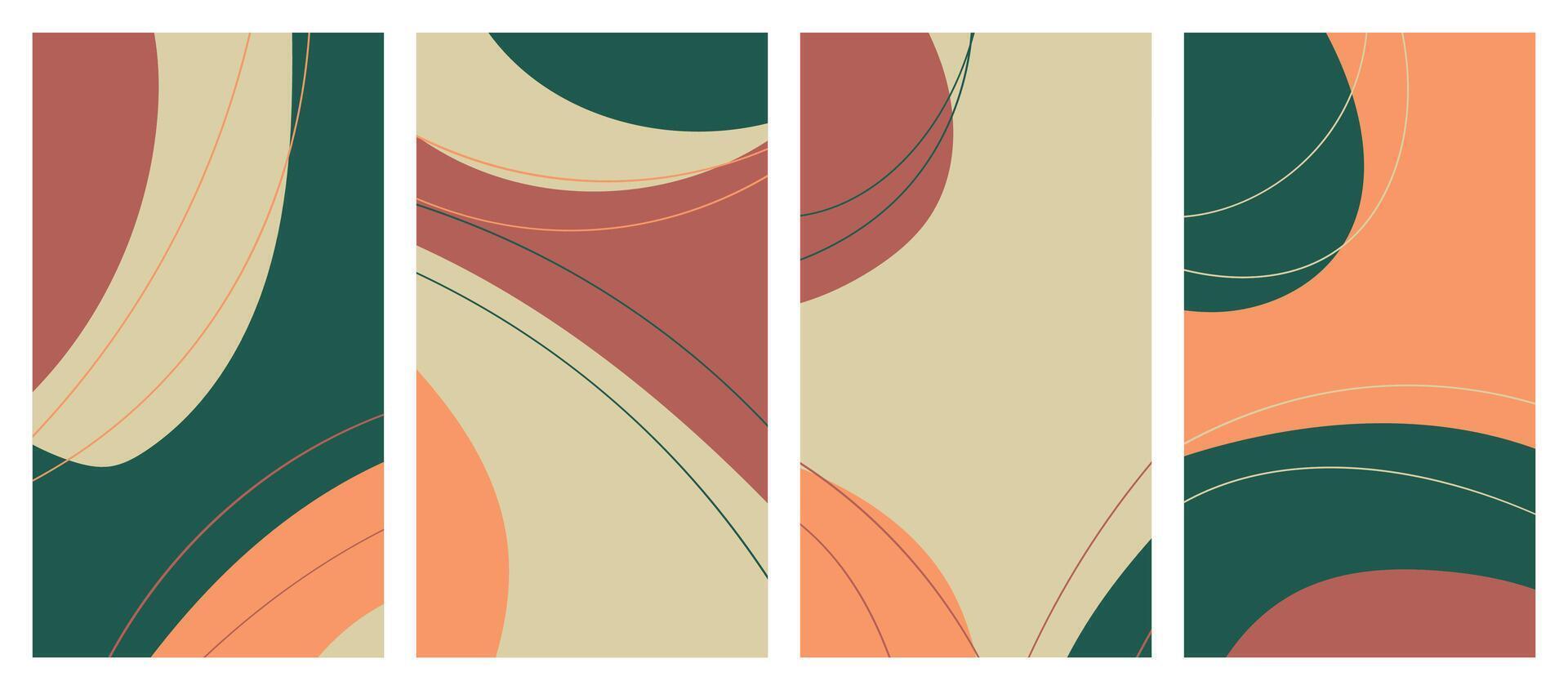 Minimalist abstract hand drawn set background. vector