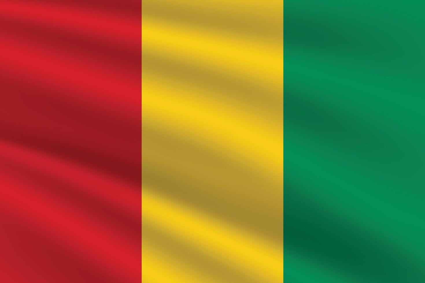 Guinea national flag illustration. Guinea national flag. Waving Guinea flag. vector