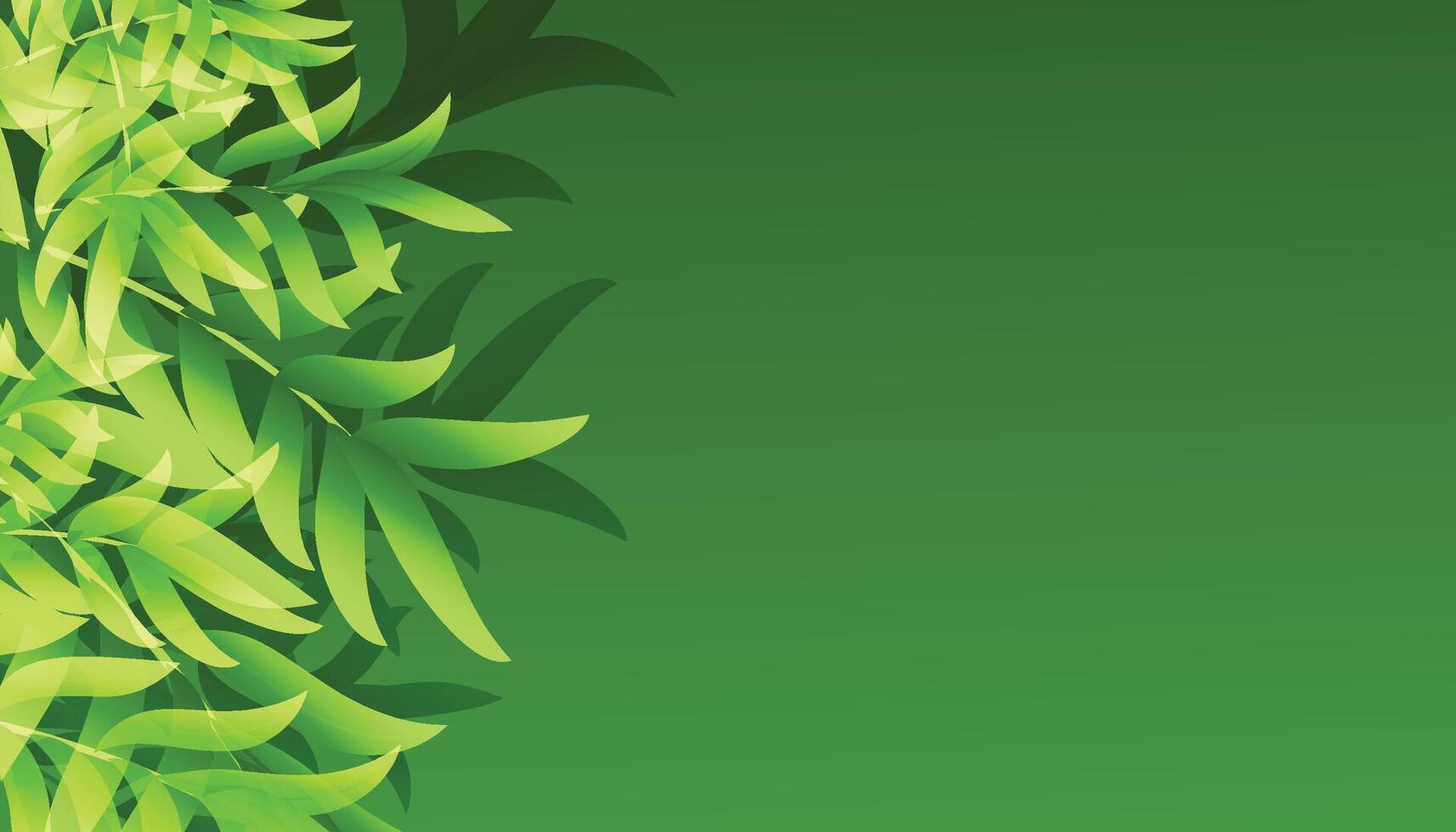 Abstract Geometric modern with Leaf wave Green color background for template, poster, flyer design. illustration vector