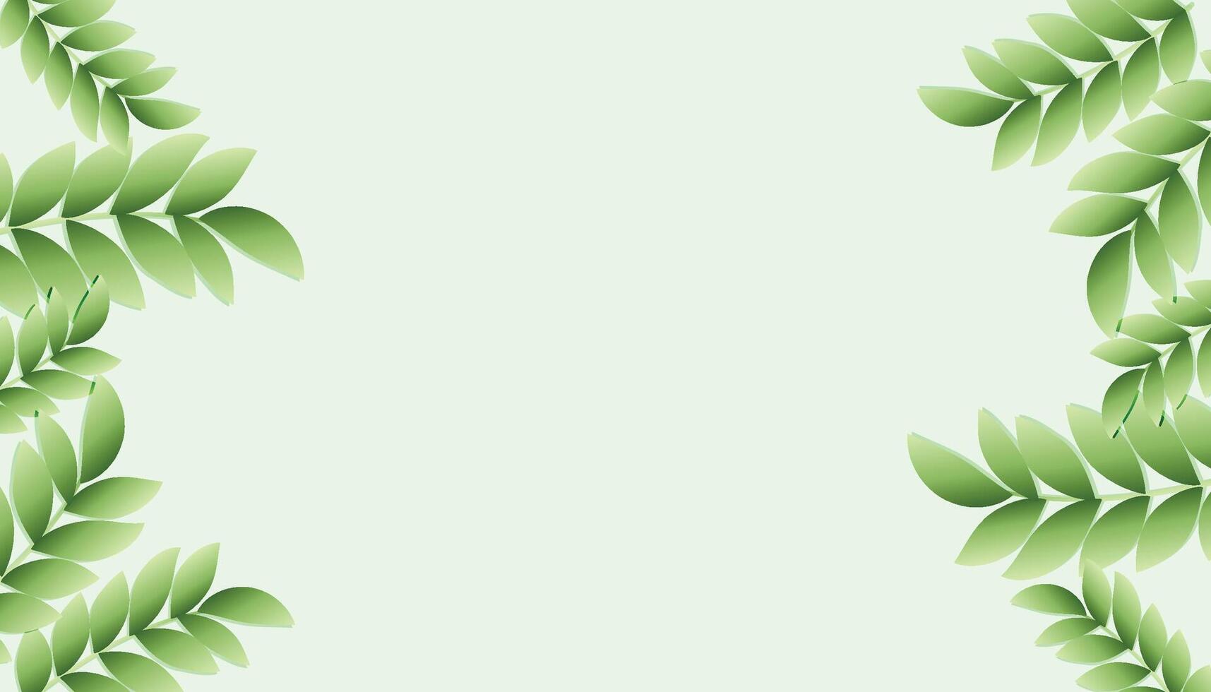 Abstract Geometric modern with Leaf wave Green color background for template, poster, flyer design. illustration vector