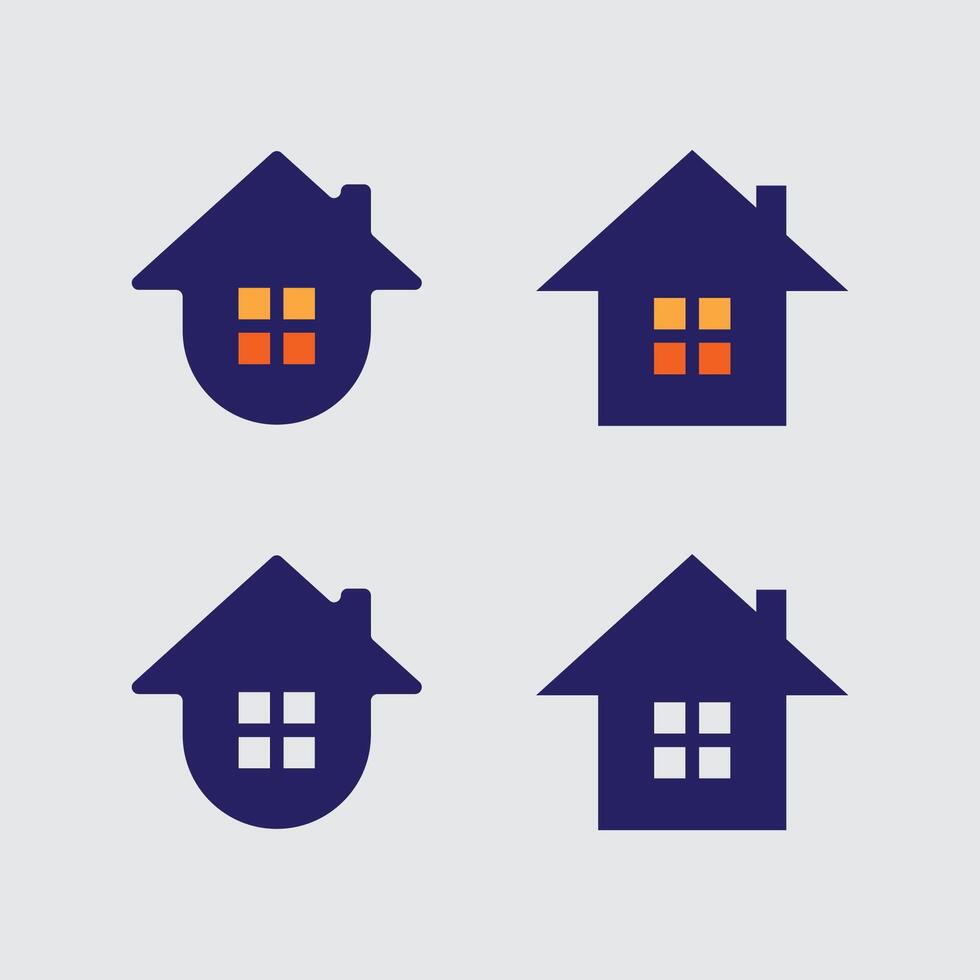 Home logo icon illustration design template.Home and house logo design , logo , architecture and building, design property , stay at home estate Business logo. vector