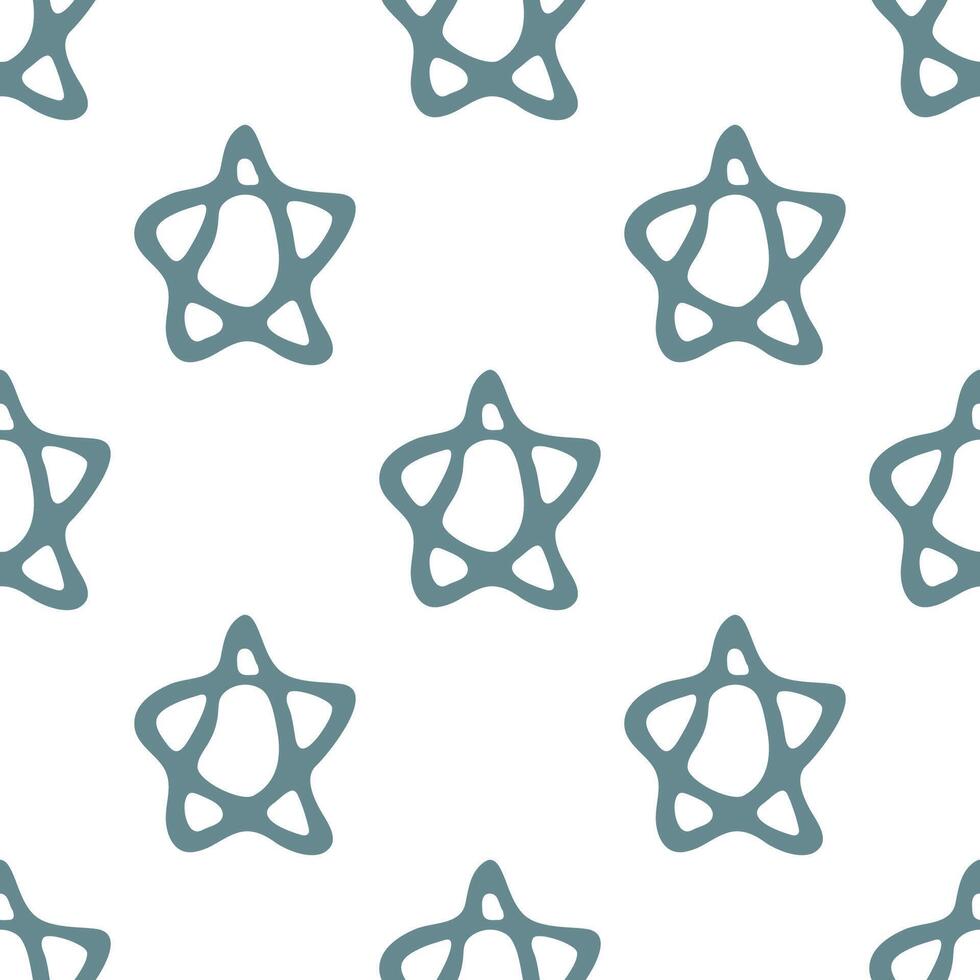 Seamless pattern with cute stars doodle for decorative print, wrapping paper, greeting cards, wallpaper and fabric vector