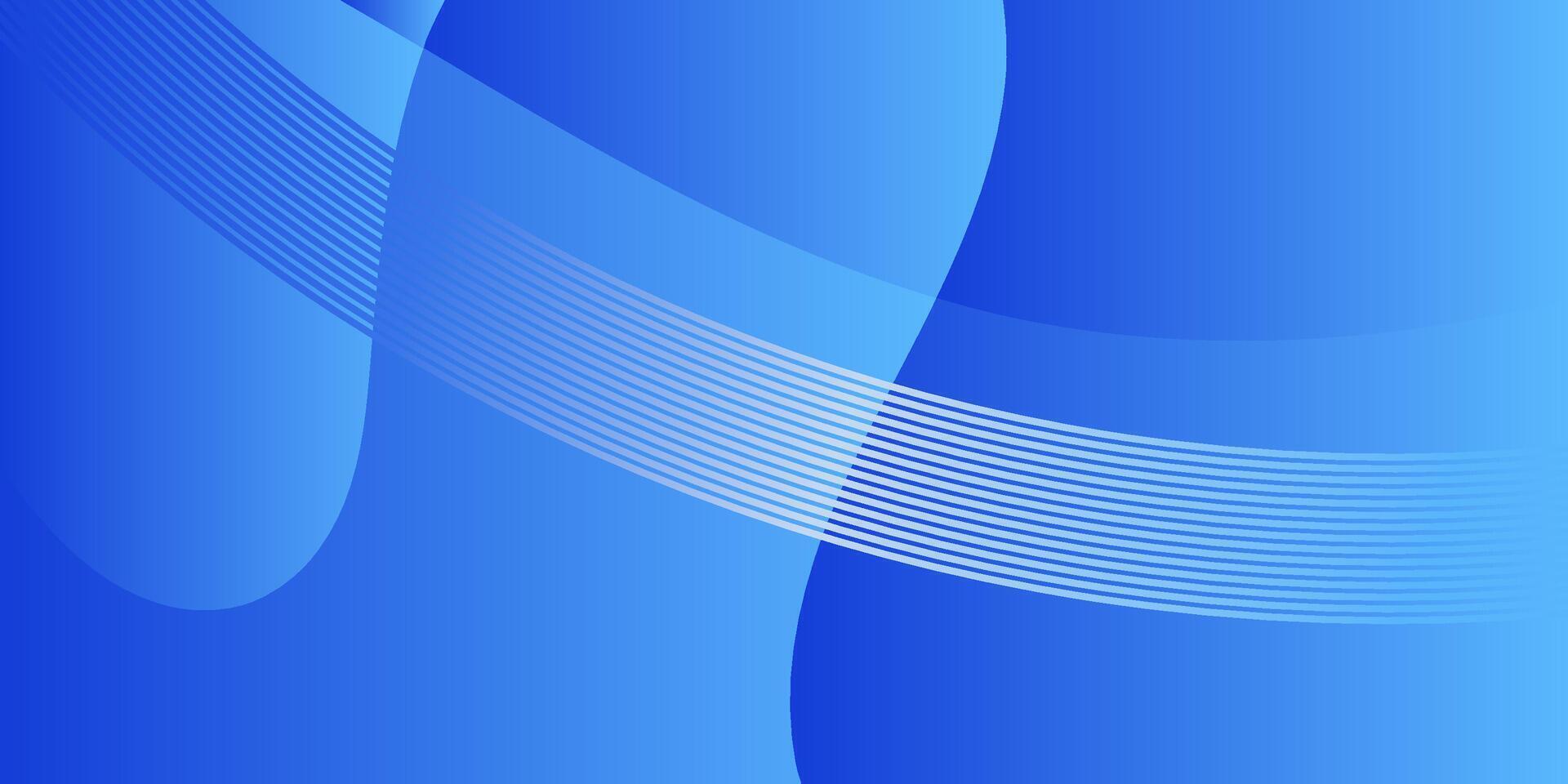 blue wave background with glowing lines vector