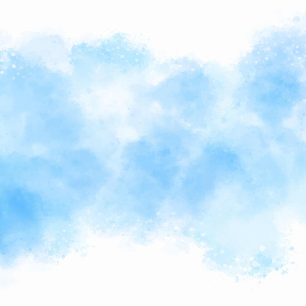 hand painted blue watercolour background vector