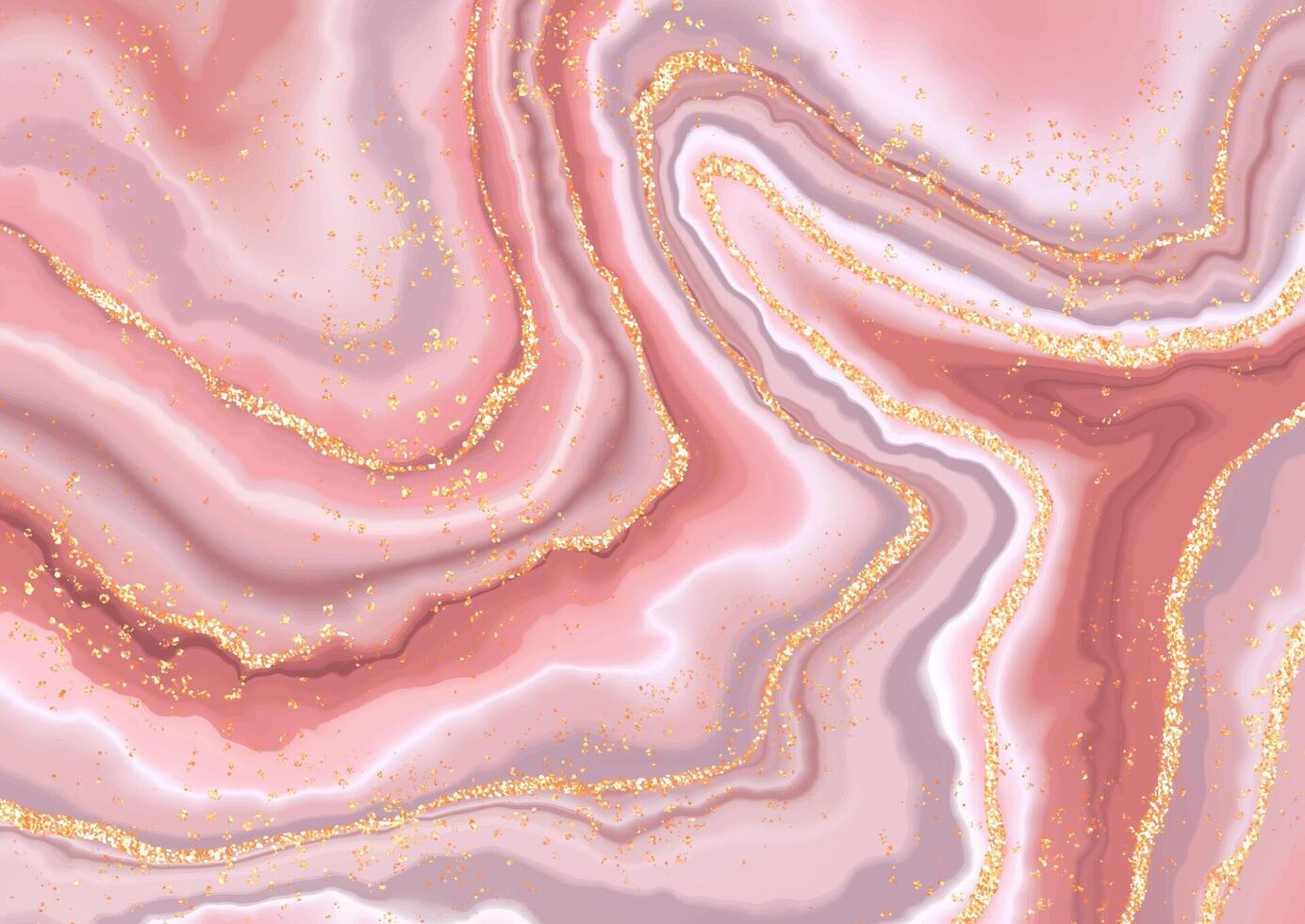 elegant abstract liquid marble effect background with gold glitter vector