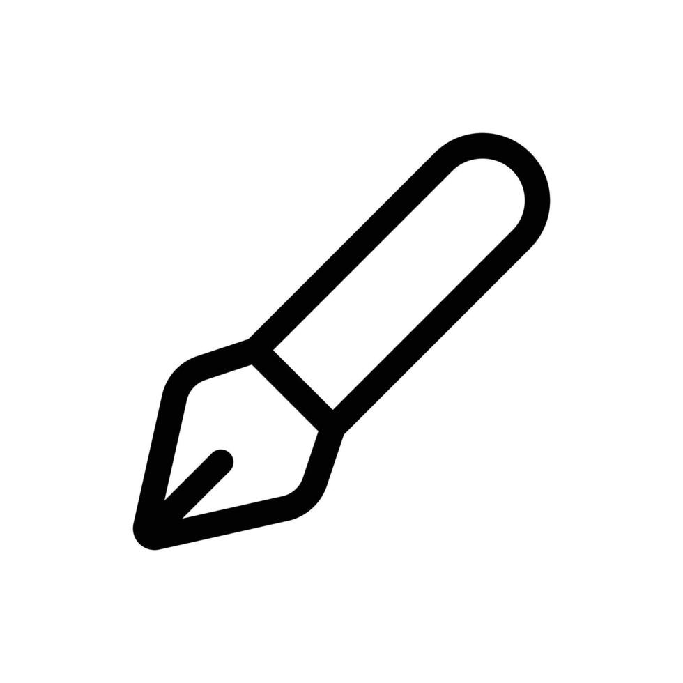 Simple Pen icon. The icon can be used for websites, print templates, presentation templates, illustrations, etc vector
