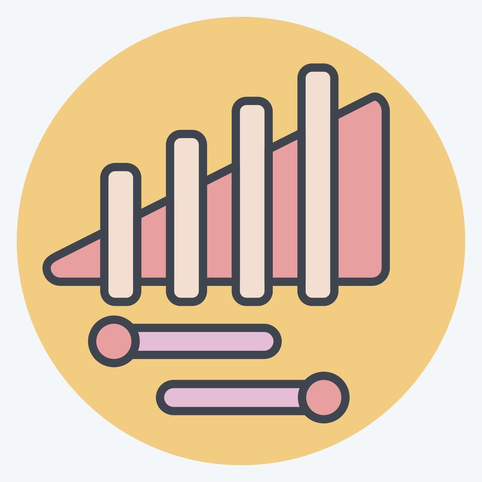 Icon Xylophone. related to Parade symbol. color mate style. simple design illustration vector
