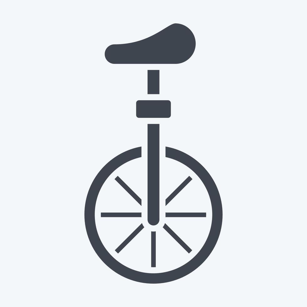 Icon Unicycle. related to Parade symbol. glyph style. simple design illustration vector