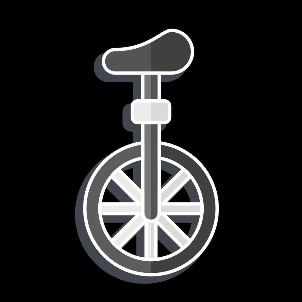 Icon Unicycle. related to Parade symbol. glossy style. simple design illustration vector