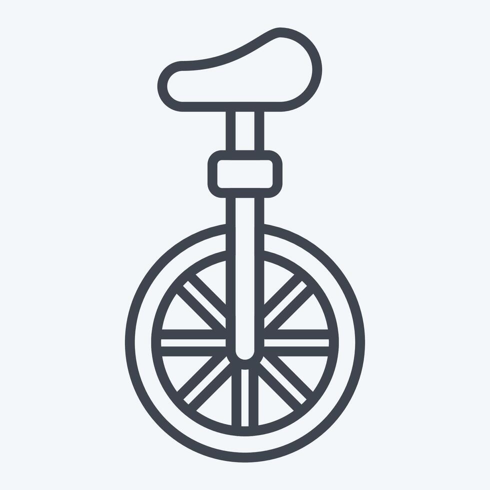 Icon Unicycle. related to Parade symbol. line style. simple design illustration vector