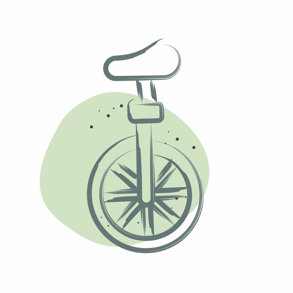 Icon Unicycle. related to Parade symbol. Color Spot Style. simple design illustration vector