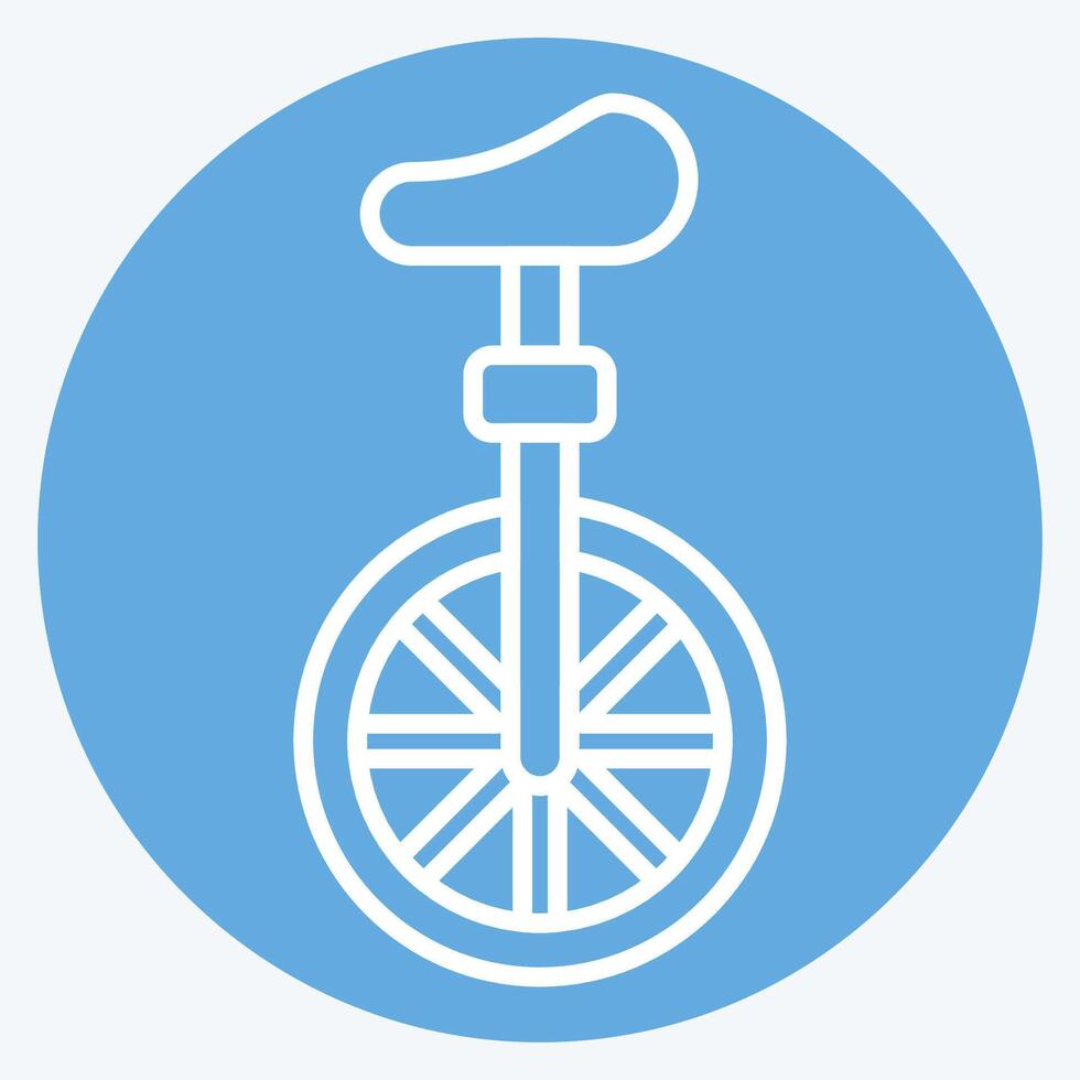 Icon Unicycle. related to Parade symbol. blue eyes style. simple design illustration vector