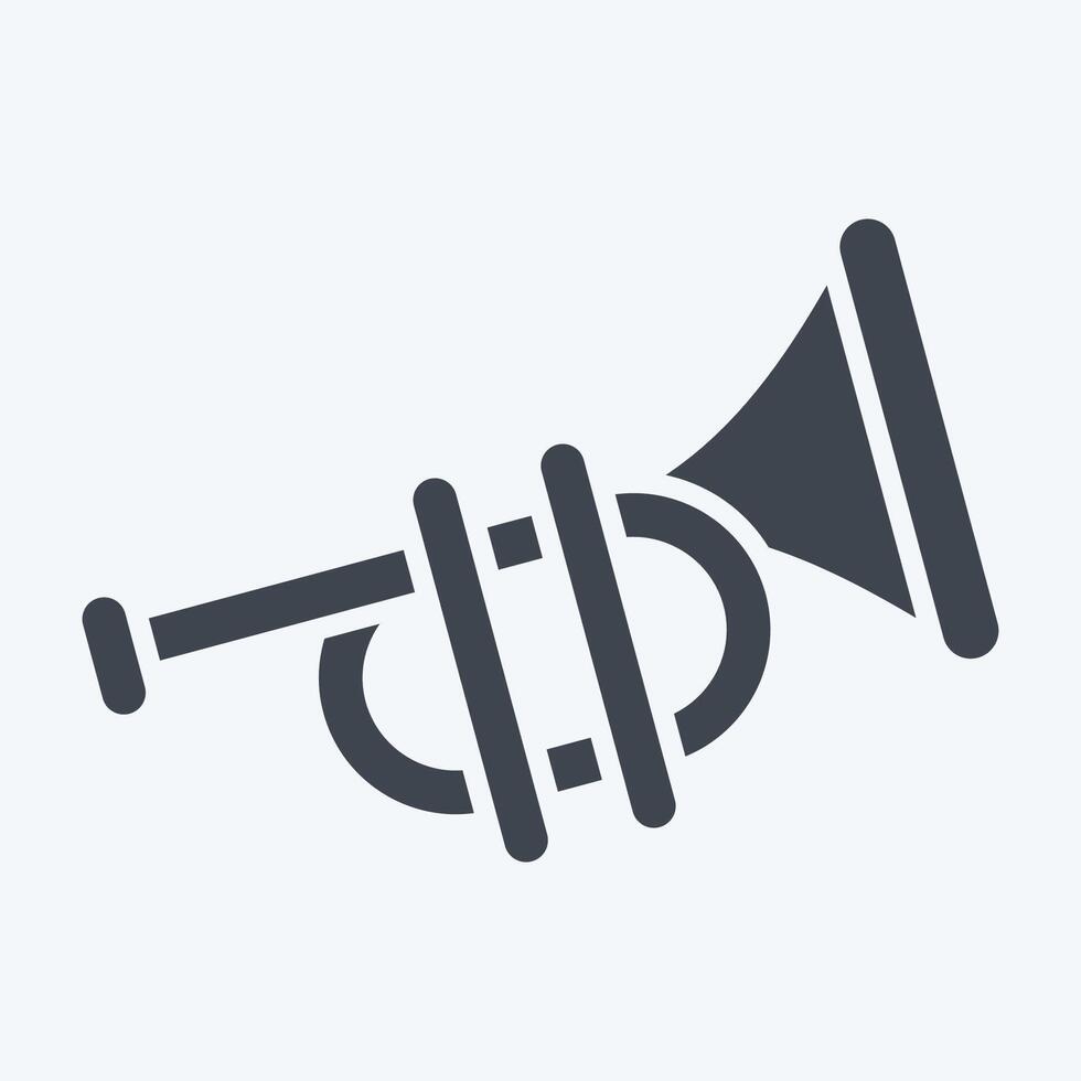 Icon Trumpet. related to Parade symbol. glyph style. simple design illustration vector