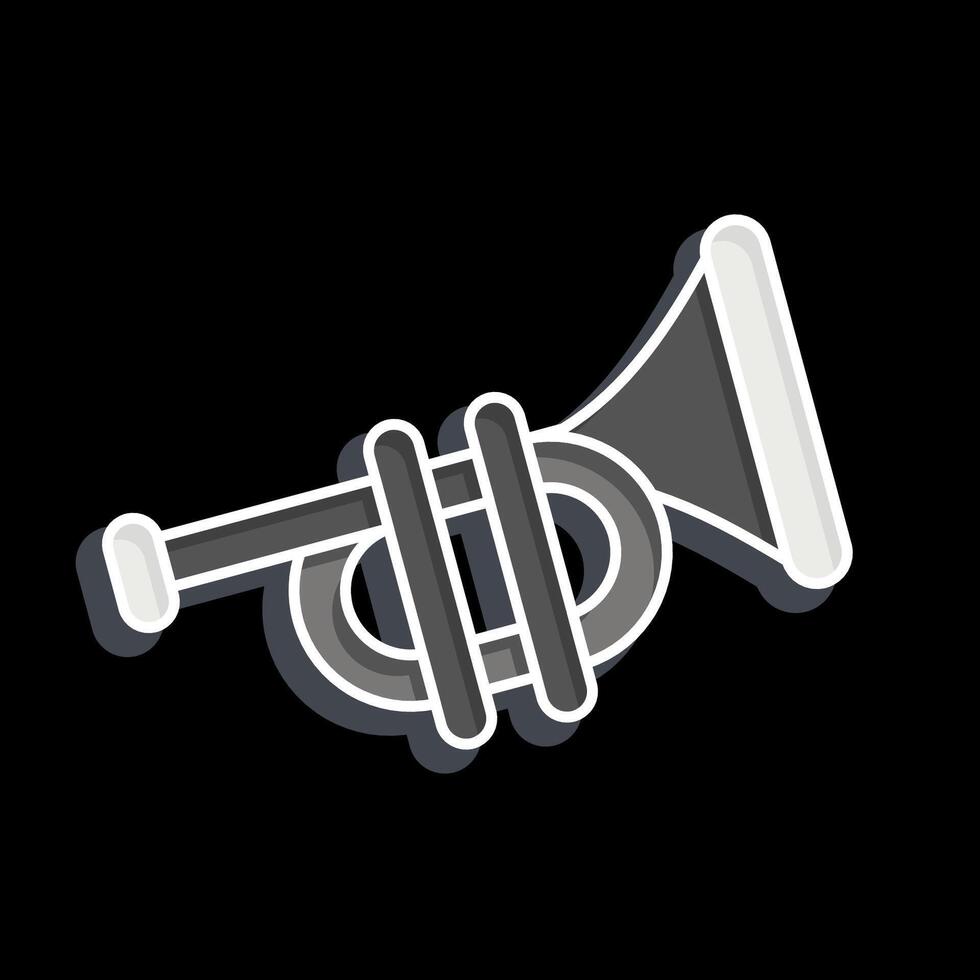 Icon Trumpet. related to Parade symbol. glossy style. simple design illustration vector
