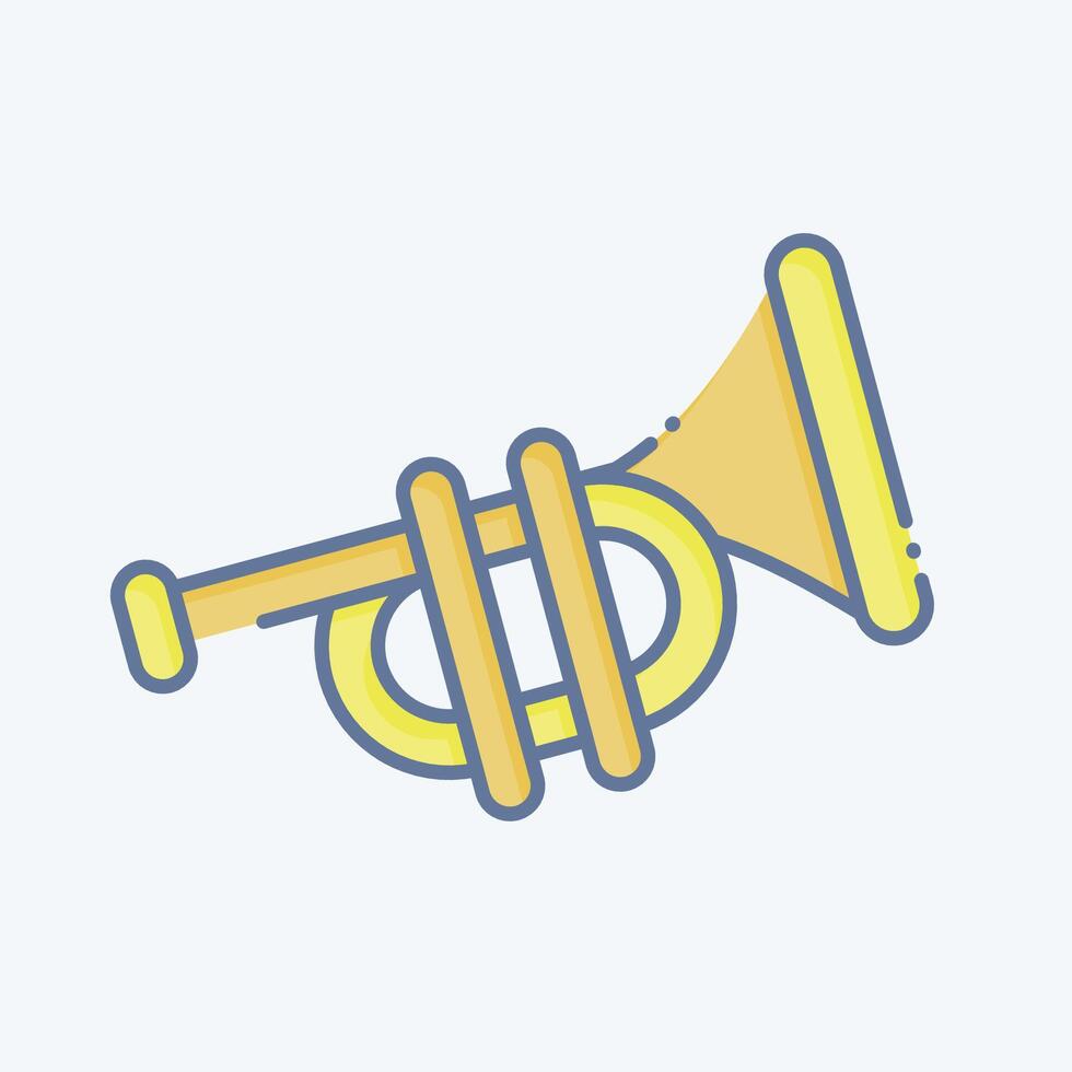 Icon Trumpet. related to Parade symbol. doodle style. simple design illustration vector