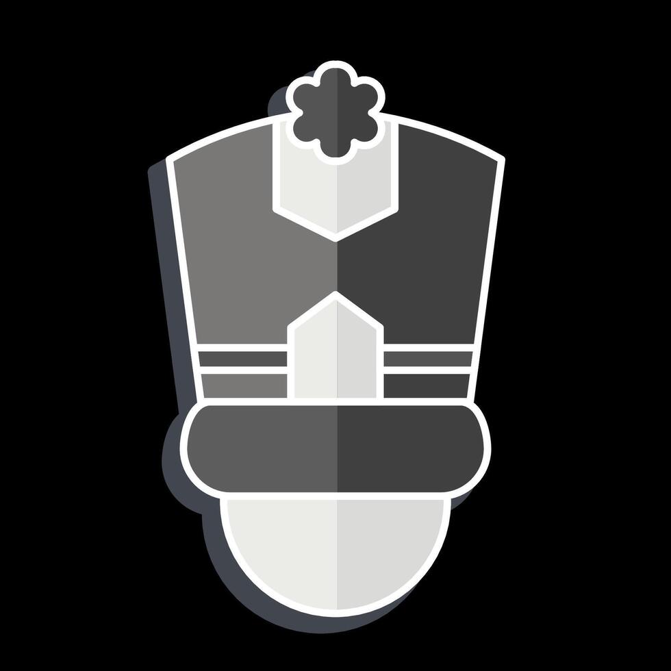 Icon Top Hat. related to Parade symbol. glossy style. simple design illustration vector