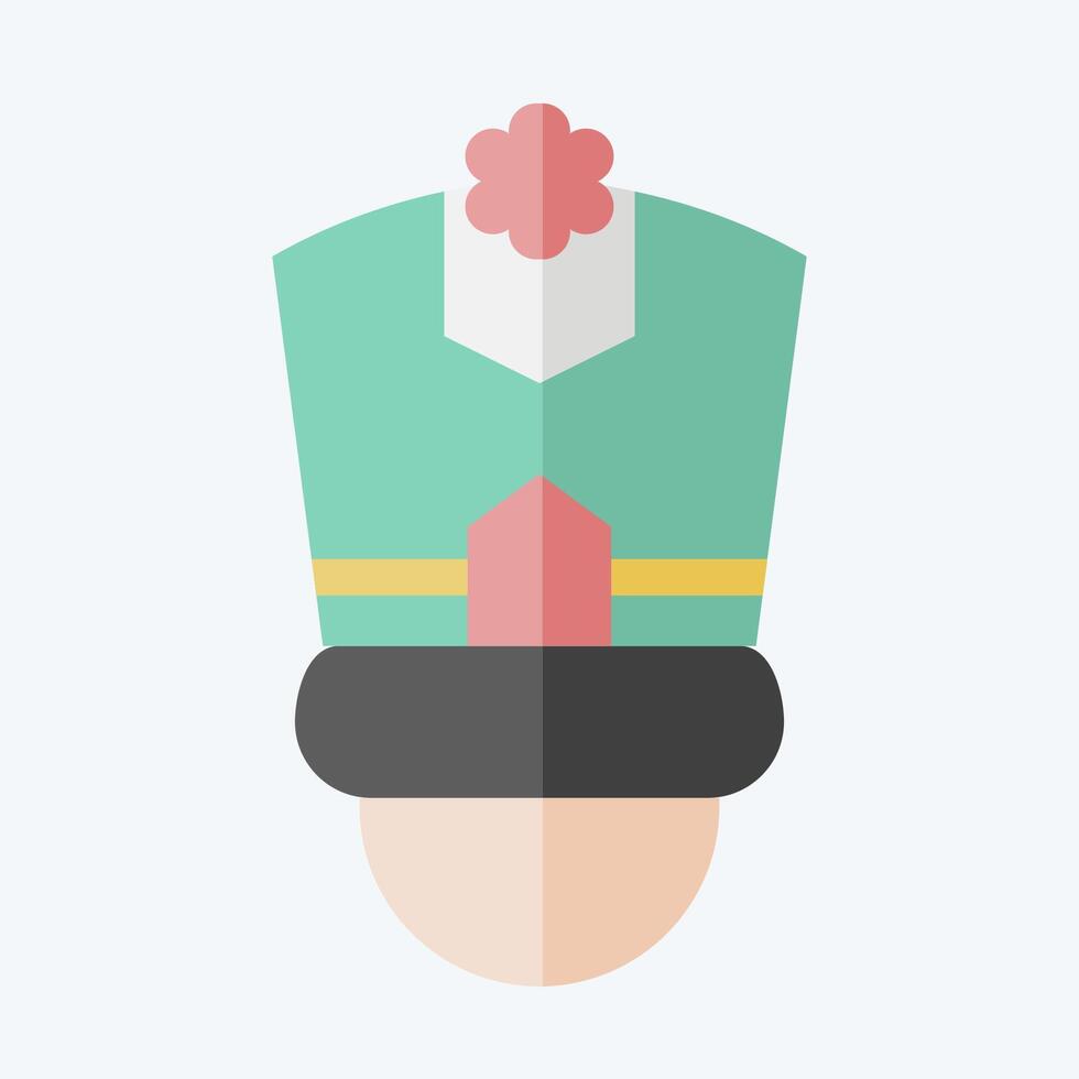 Icon Top Hat. related to Parade symbol. flat style. simple design illustration vector