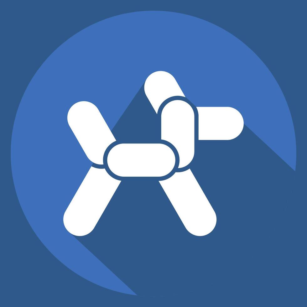 Icon Ballon Dog. related to Parade symbol. long shadow style. simple design illustration vector