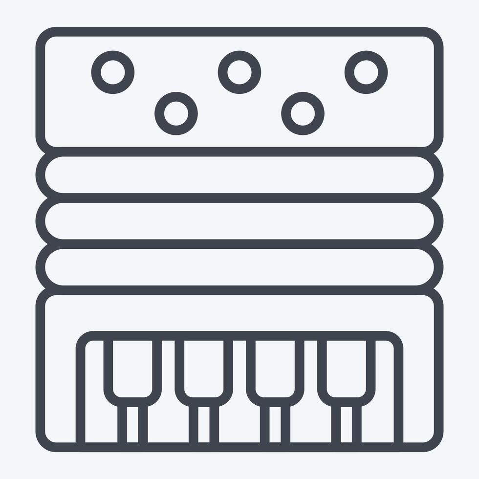 Icon Accordion. related to Parade symbol. line style. simple design illustration vector