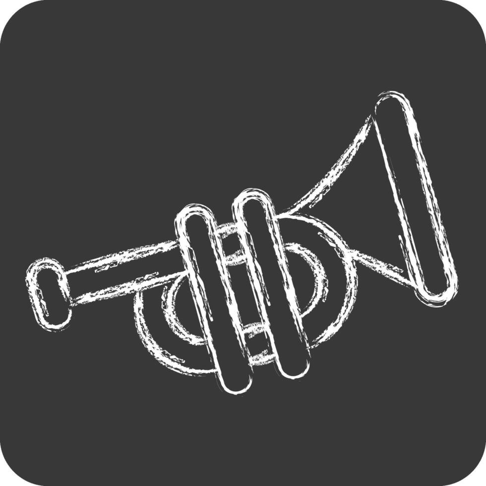 Icon Trumpet. related to Parade symbol. chalk Style. simple design illustration vector