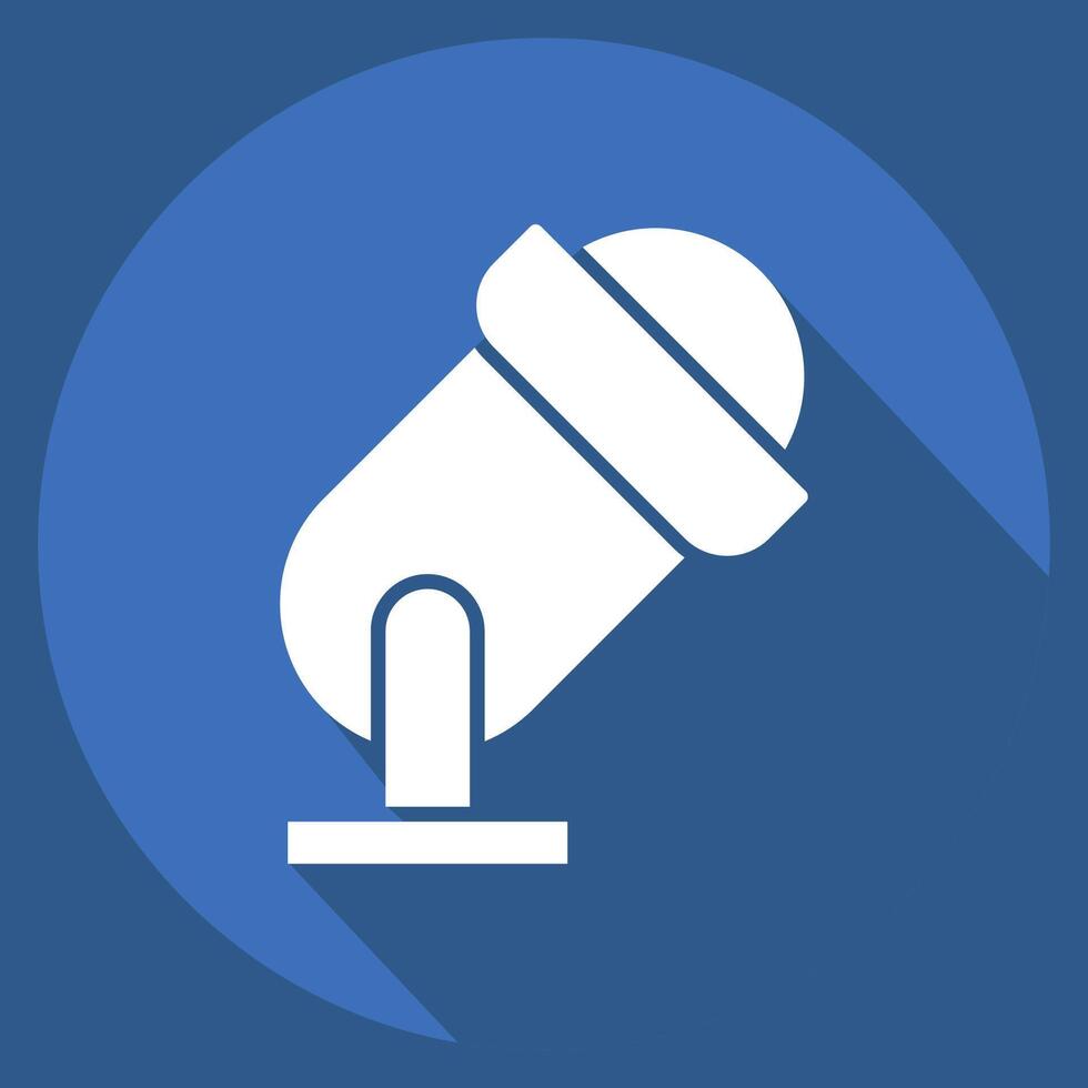 Icon Spotlight. related to Parade symbol. long shadow style. simple design illustration vector