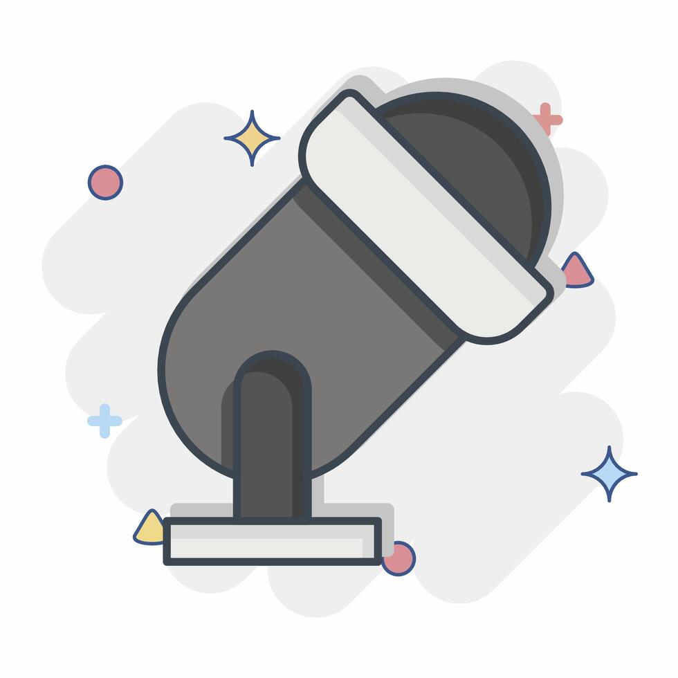 Icon Spotlight. related to Parade symbol. comic style. simple design illustration vector