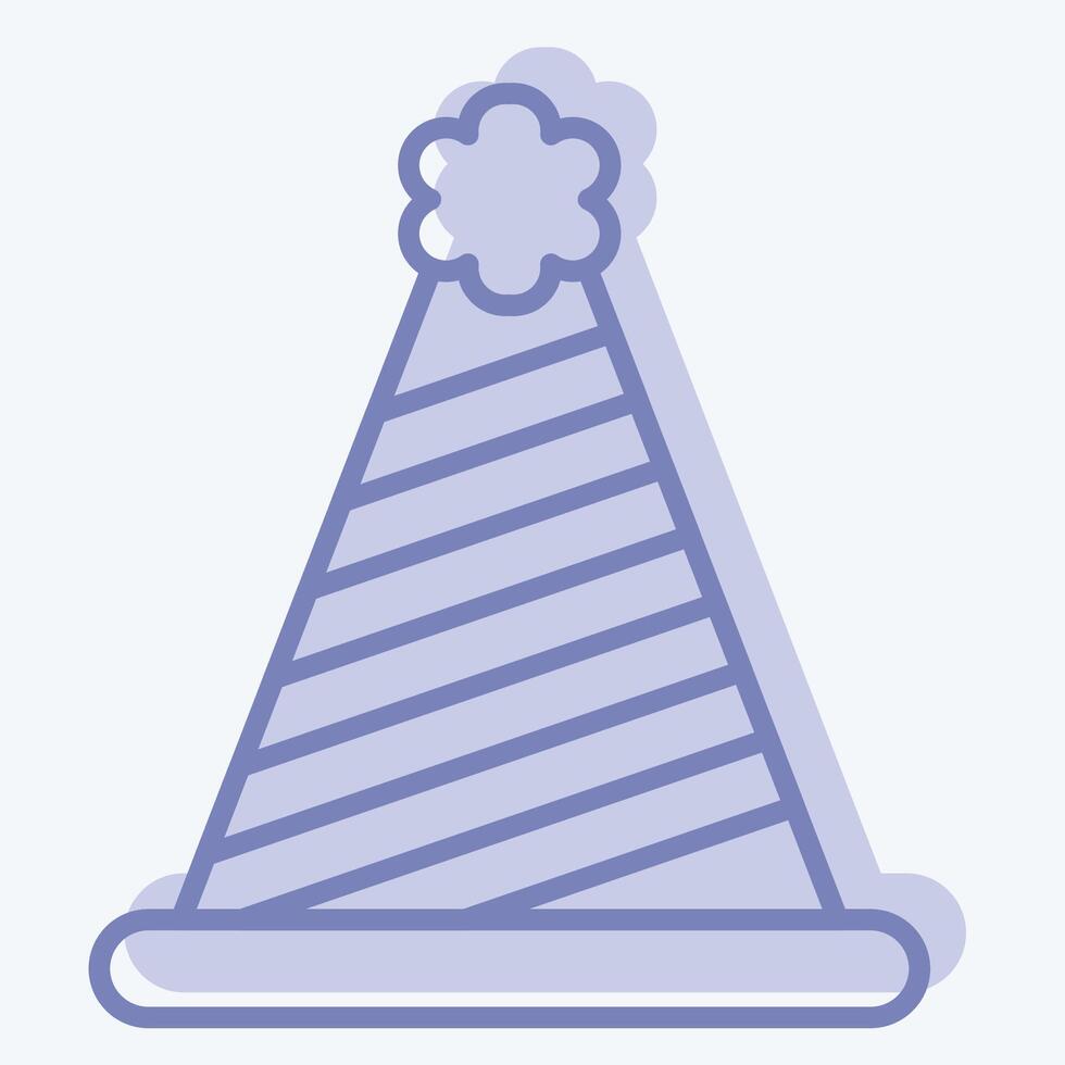 Icon Party Hat. related to Parade symbol. two tone style. simple design illustration vector