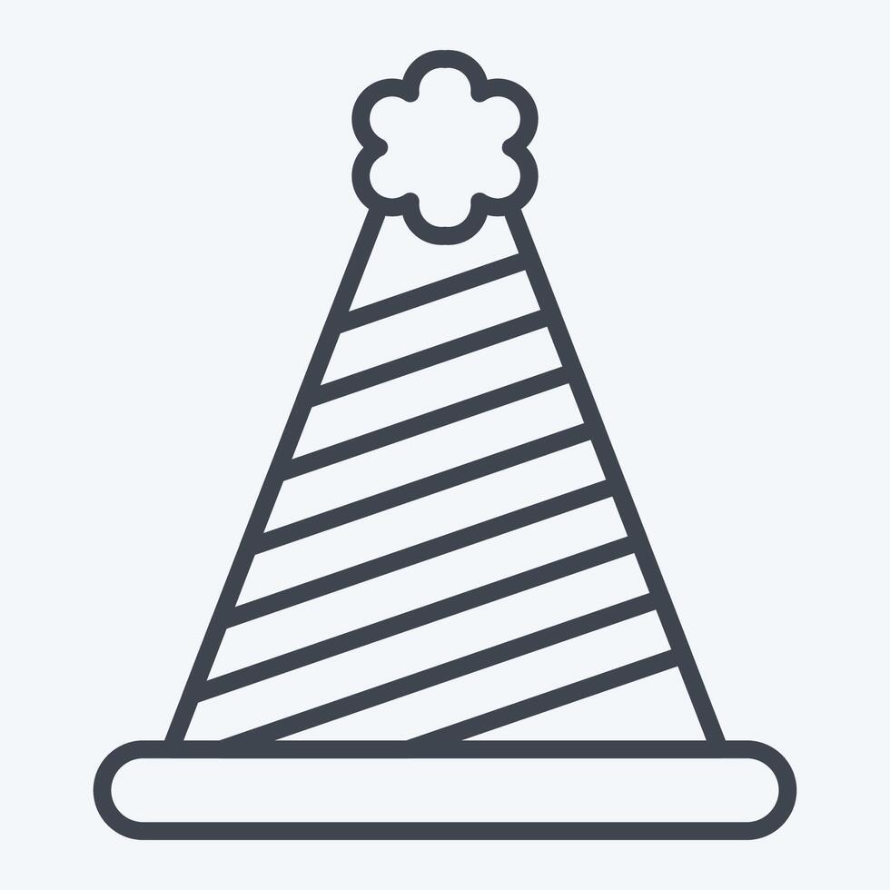 Icon Party Hat. related to Parade symbol. line style. simple design illustration vector
