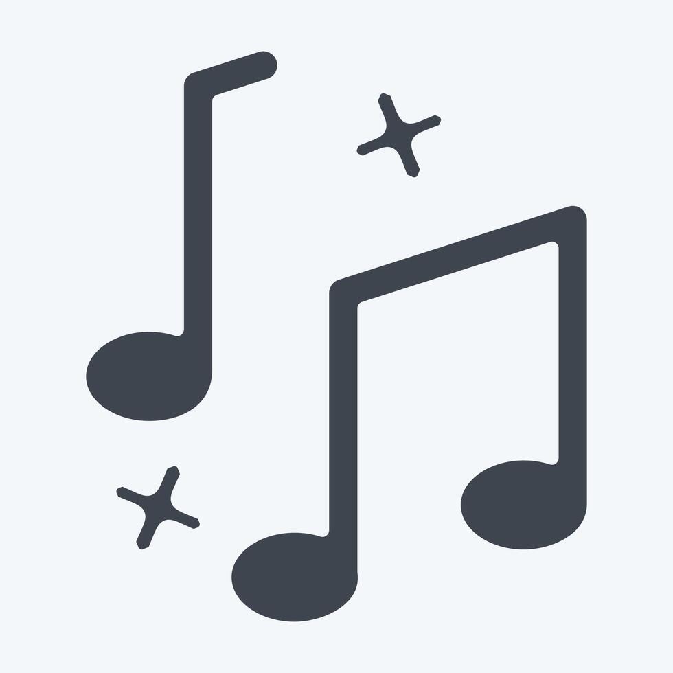 Icon Musical Notes. related to Parade symbol. glyph style. simple design illustration vector