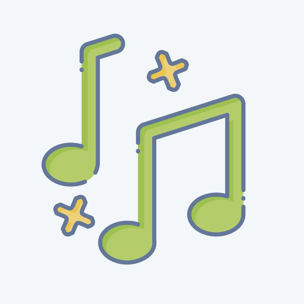 Icon Musical Notes. related to Parade symbol. doodle style. simple design illustration vector