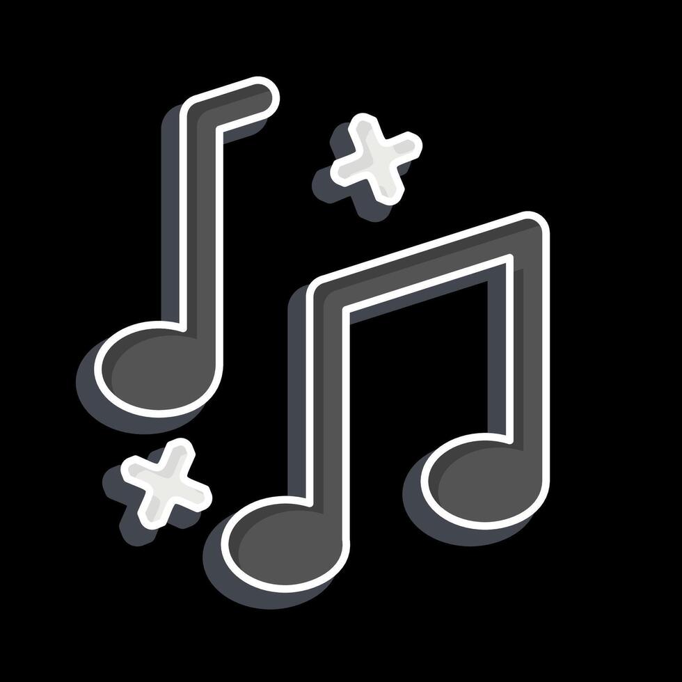 Icon Musical Notes. related to Parade symbol. glossy style. simple design illustration vector