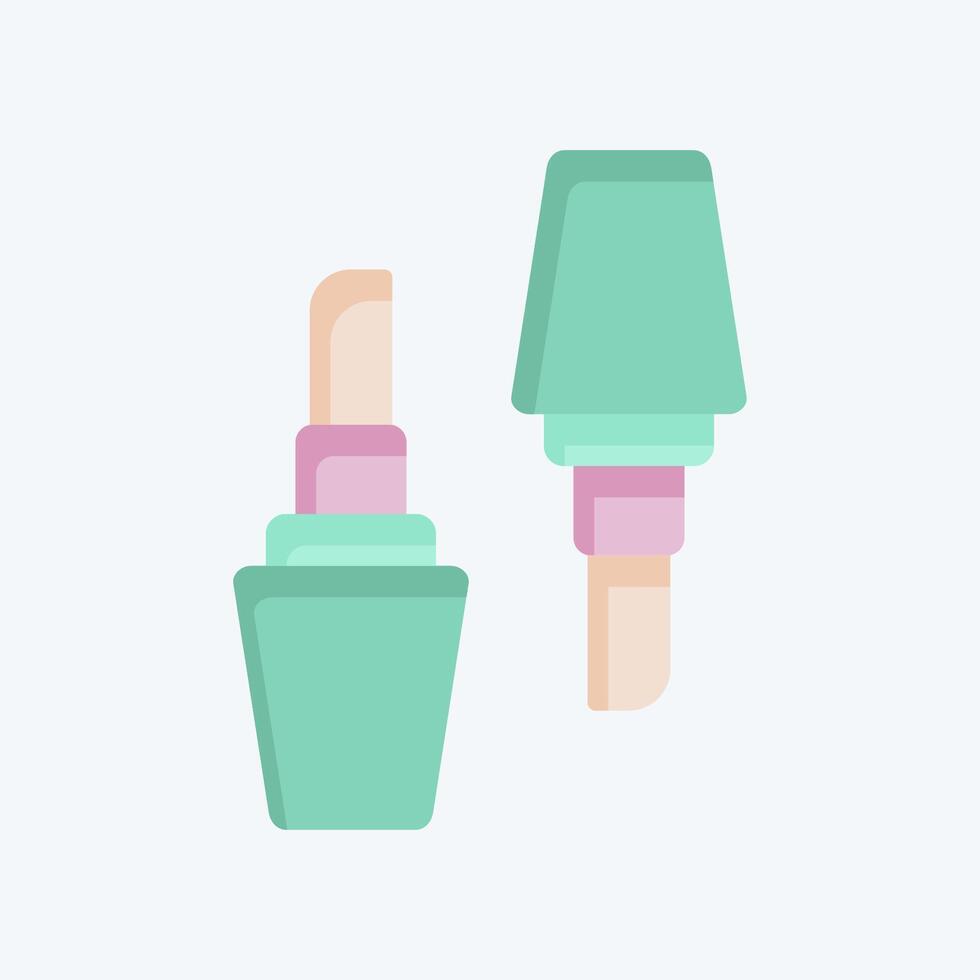 Icon Lipstick. related to Woman Day symbol. flat style. simple design illustration vector