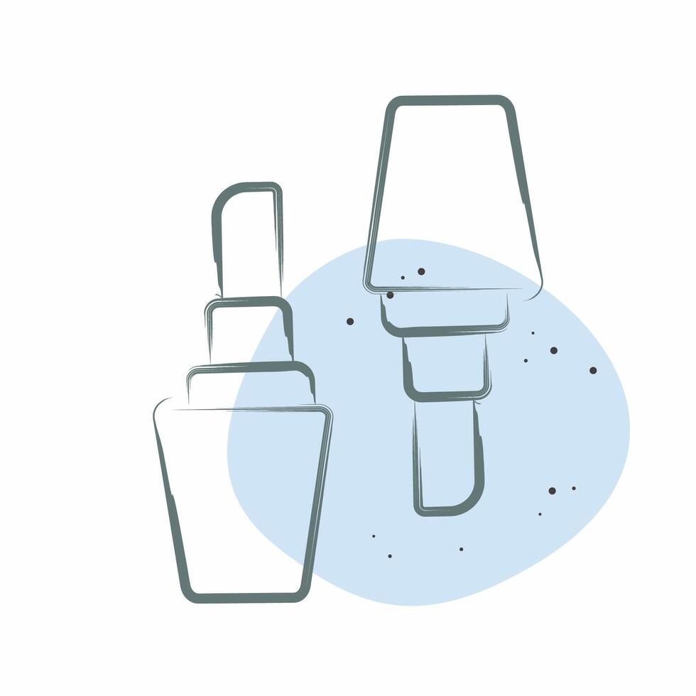 Icon Lipstick. related to Woman Day symbol. Color Spot Style. simple design illustration vector
