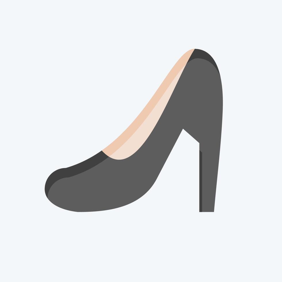 Icon Heels. related to Woman Day symbol. flat style. simple design illustration vector