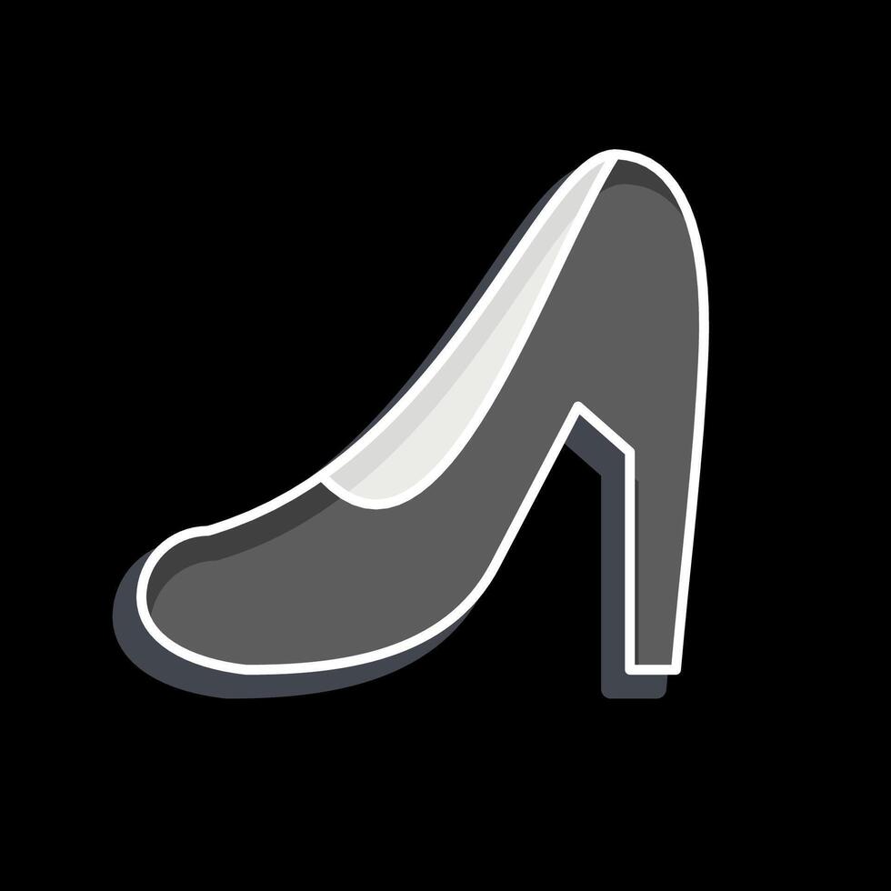 Icon Heels. related to Woman Day symbol. glossy style. simple design illustration vector