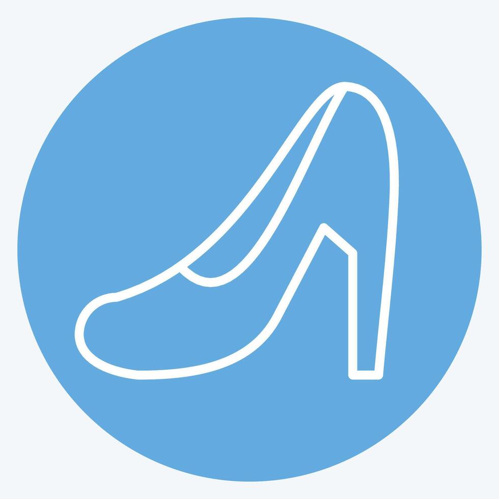 Icon Heels. related to Woman Day symbol. blue eyes style. simple design illustration vector