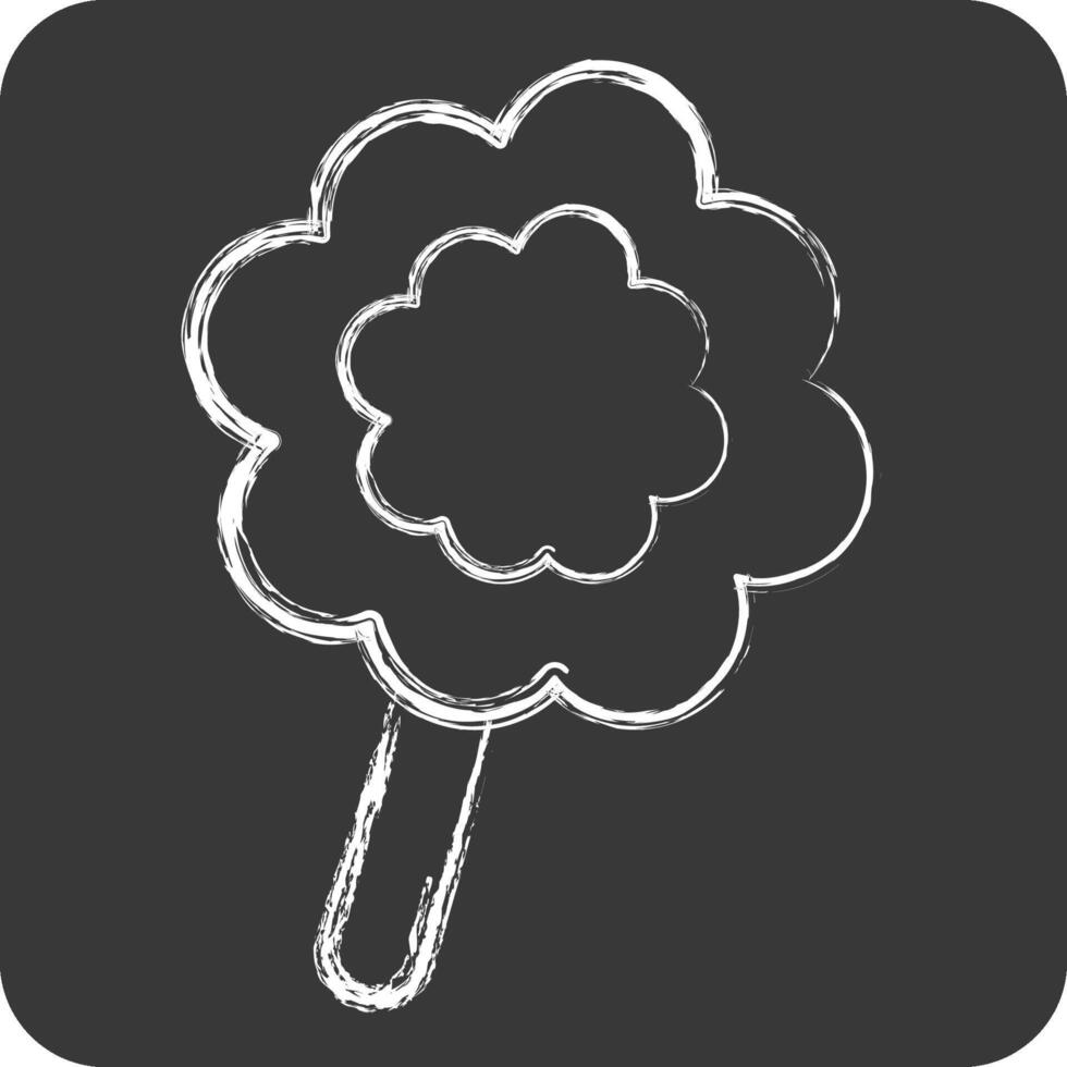 Icon Cotton Candy. related to Parade symbol. chalk Style. simple design illustration vector