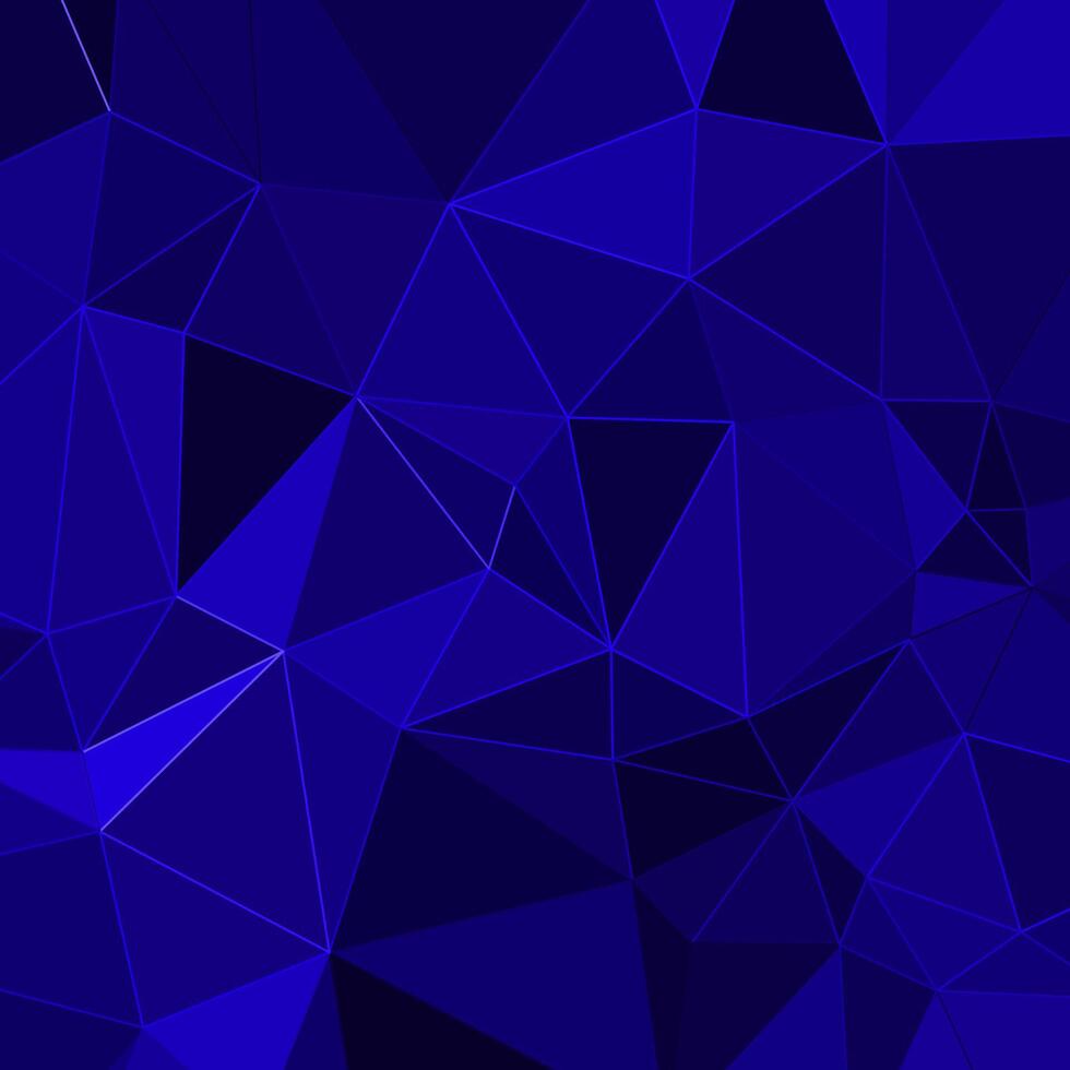 abstract blue background with triangles and glowing lines vector