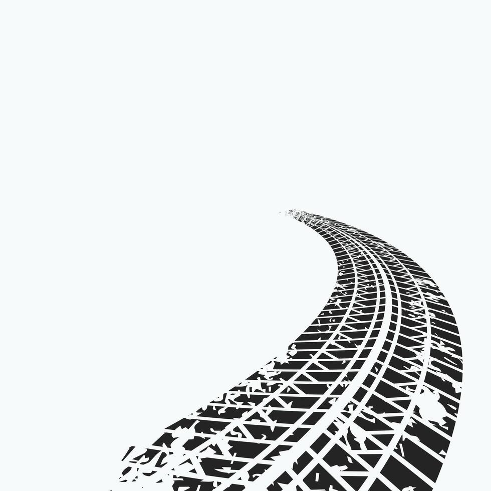 abstract racing tire tracks print marks background vector