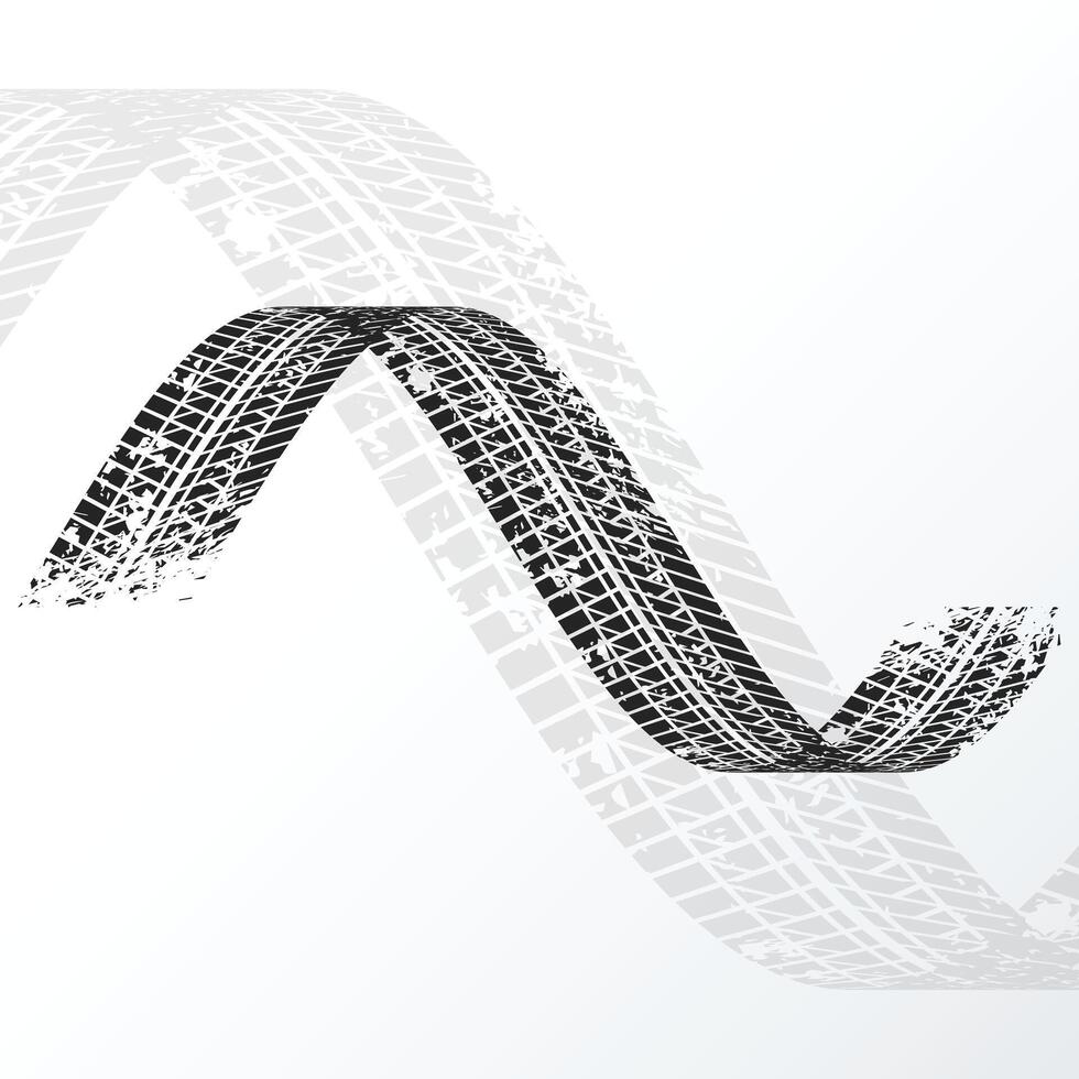 abstract racing tire tracks print marks background vector