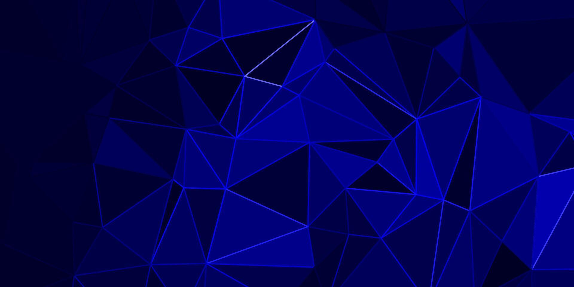 abstract blue geometric background with triangles vector