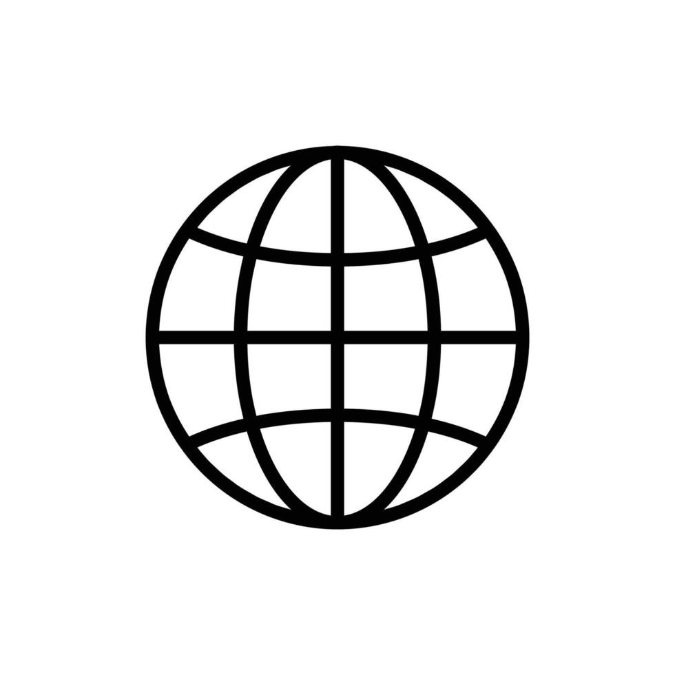 Globe icon, web icon vector