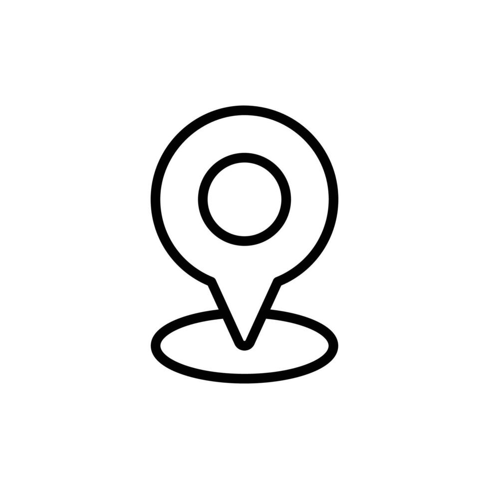 Map pin icon set, pin location icon vector