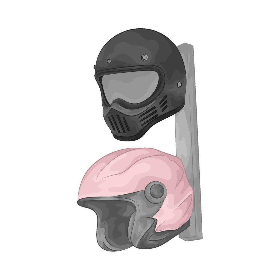 Illustration of motorcycle helmet vector