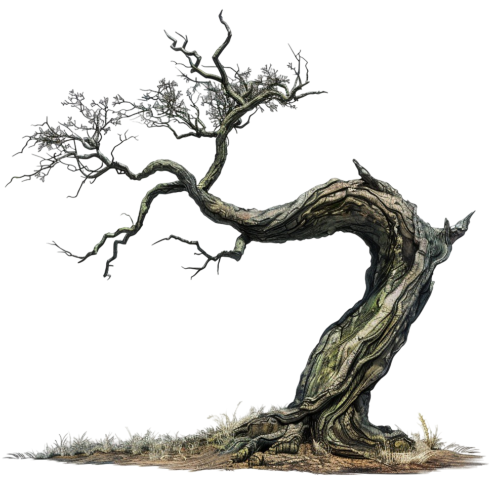 A Tree With No Leaves On It On Transparent Background. png